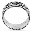 Sterling Silver Dotted Ancient Pattern Band