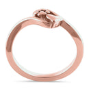 Sterling Silver Rose Gold Plated Paw & Heart Ring