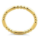 Yellow Gold Plated Stackable Bead and Bar Ring