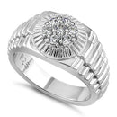 Sterling Silver Men's Premium CZ Ring