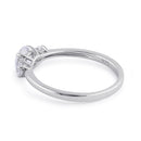 Sterling Silver Clear CZ Modern Engagement Ring