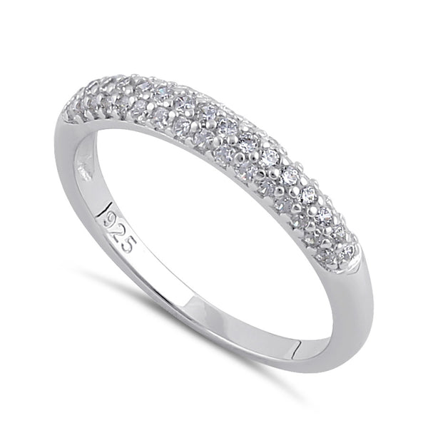 Sterling Silver Clear CZ Band Ring