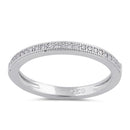 Sterling Silver Thin Clear CZ Band Ring
