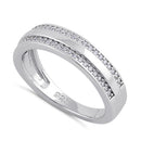 Sterling Silver Half Eternity Clear CZ Ring