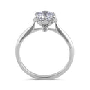 Sterling Silver 6.5mm Clear CZ Small Flower Setting Ring