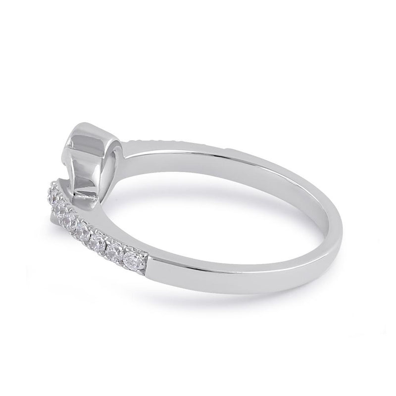 Sterling Silver Clear CZ Heart Design Ring