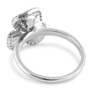 Sterling Silver Hand-Painted Trio Petal Multi-Colored with CZ Ring