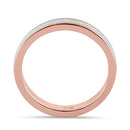 Sterling Silver Rose Gold Seamless White Lab Opal Ring
