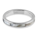 Sterling Silver Seamless Mother of Pearl Ring