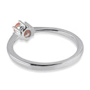 Sterling Silver Round Pink Mother of Pearl Ring