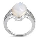 Sterling Silver Marquise Mother of Pearl Ring