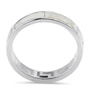 Sterling Silver Greek Mother of Pearl Band Ring