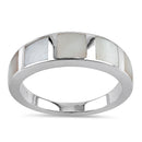 Sterling Silver 5 Bar Mother of Pearl Ring