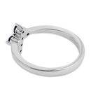 Sterling Silver Cross Amethyst CZ Ring