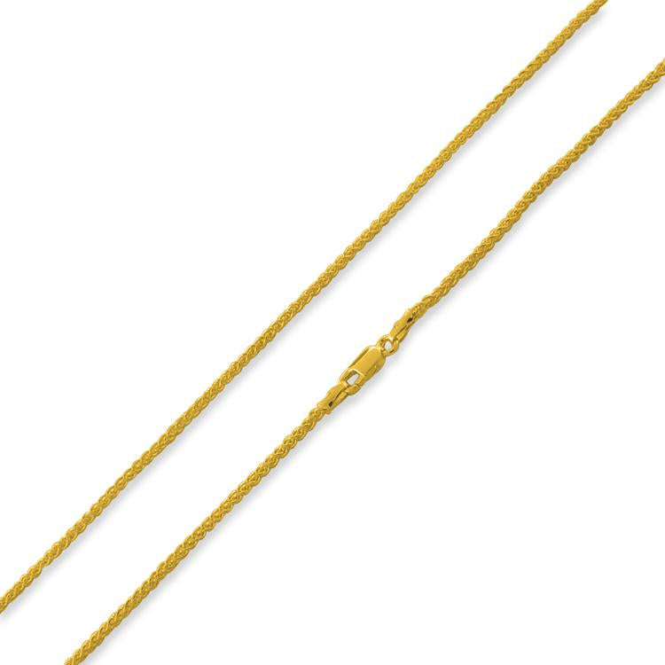 14K Gold Plated Sterling Silver Spiga Chain 1.8MM