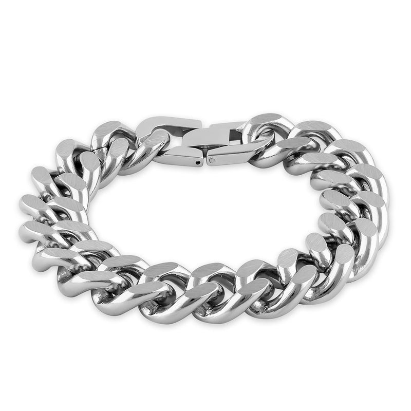 Stainless Steel Men's Curb Chain Bracelet
