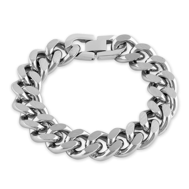 Stainless Steel Men's Curb Chain Bracelet