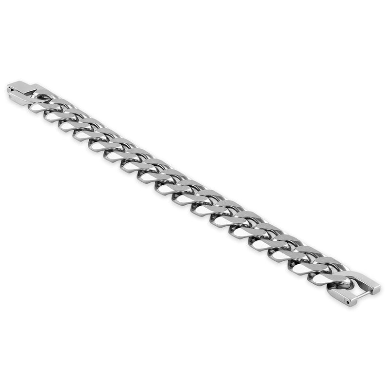 Stainless Steel Thick Curb Bracelet for Men