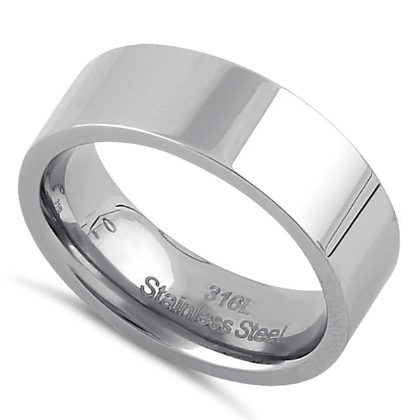 Stainless Steel Men's 7mm Wedding Band