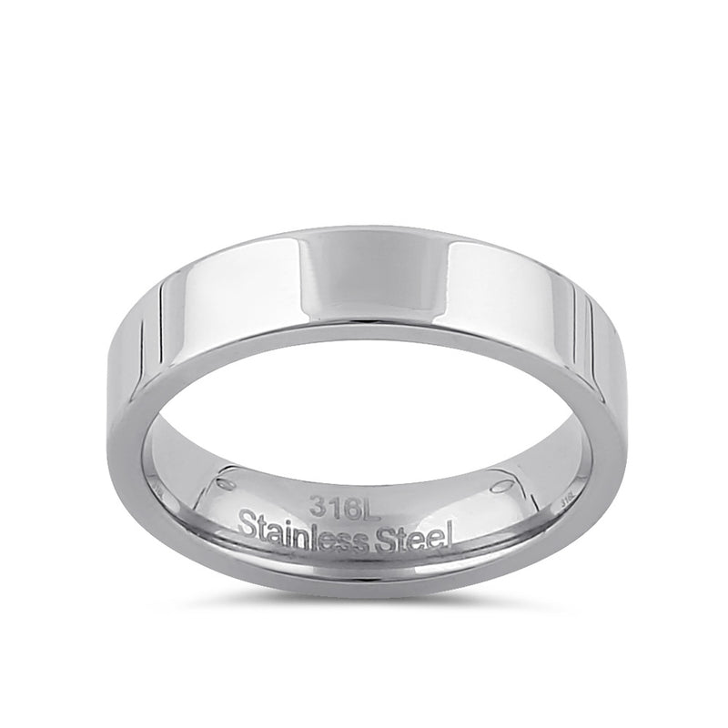 Stainless Steel Men's 5mm Wedding Band