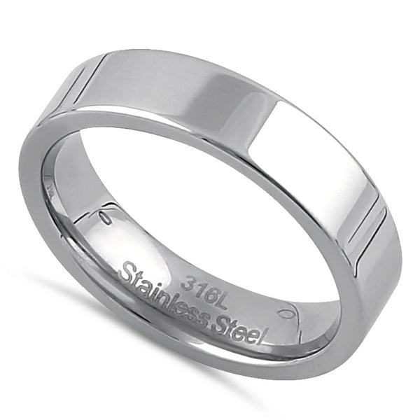 Stainless Steel Men's 5mm Wedding Band
