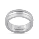 Stainless Steel Men's 7mm Brushed Polish Wedding Band