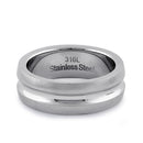 Stainless Steel Men's 7mm Brushed Polish Wedding Band