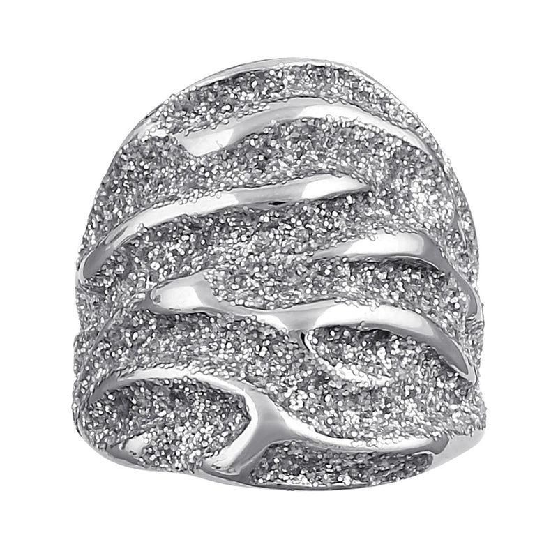 Stainless Steel Stardust Accent Ring