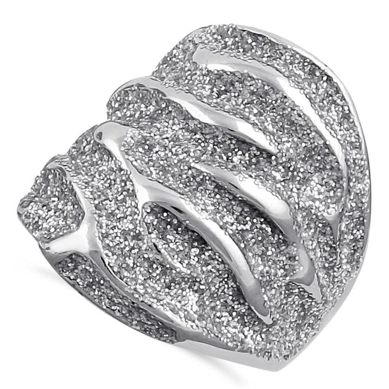 Stainless Steel Stardust Accent Ring