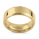 Stainless Steel 7mm Yellow Gold High Polish Band Ring