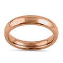 Stainless Steel 4mm Rose Gold High Polish Band Ring