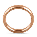 Stainless Steel 4mm Rose Gold High Polish Band Ring