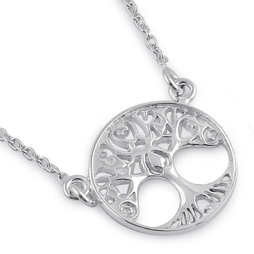 Sterling Silver Tree of Life Female Necklace