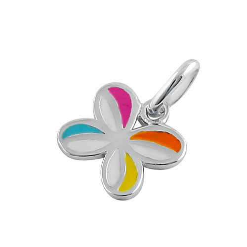 Sterling Silver Colorful Enamel Butterlfy Pendant