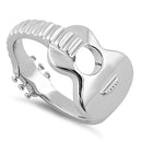 Sterling Silver Acoustic Guitar Ring