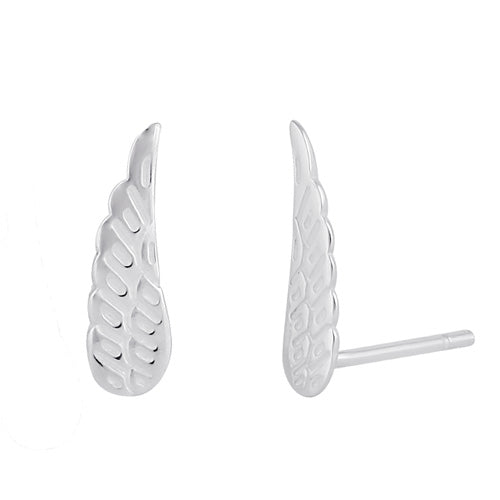 Sterling Silver Wing Earrings