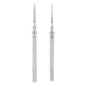 Sterling Silver Hanging Chains Dangle Earrings