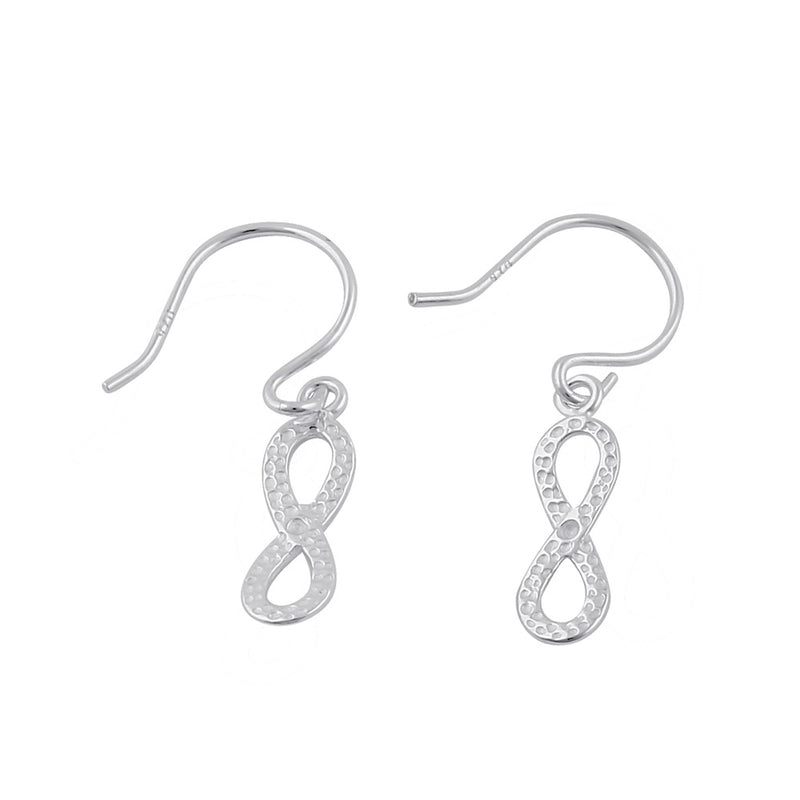 Sterling Silver Dangling Infinity Earrings