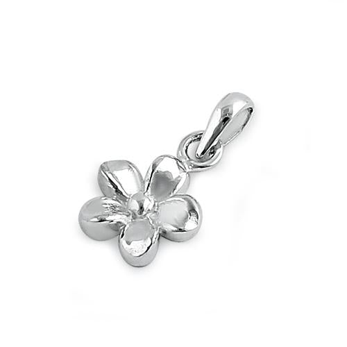 Sterling Silver Small Plumeria Pendant