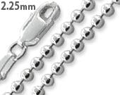 Sterling Silver Bead Ball Chain 2.25MM