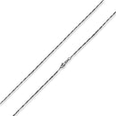 Black Rhodium Sterling Silver Twisted Serpentine Chain 1.0MM