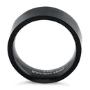 Black Stainless Steel 7mm Satin Finish Band Ring