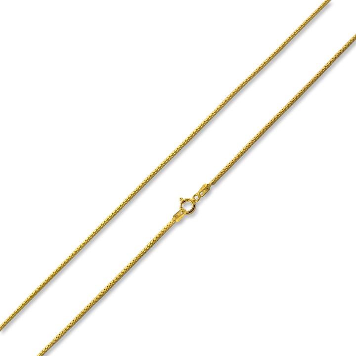 14K Gold Plated Sterling Silver Box Chain 1.1MM