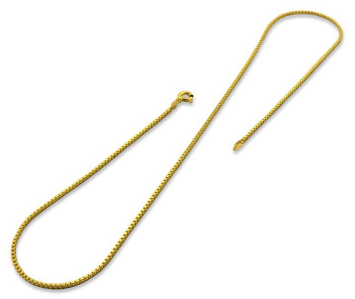 14K Gold Plated Sterling Silver Box Chain 1.1MM