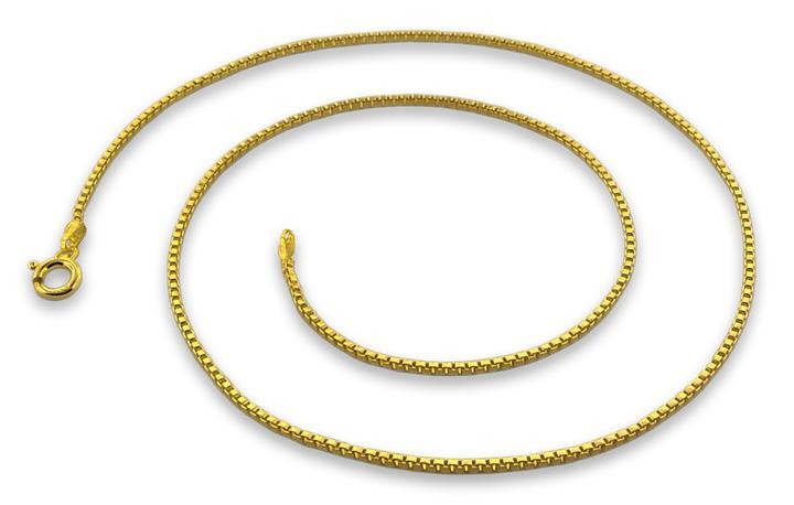 14K Gold Plated Sterling Silver Box Chain 1.1MM