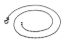 Rhodium Sterling Silver Bead Chain 1.5MM
