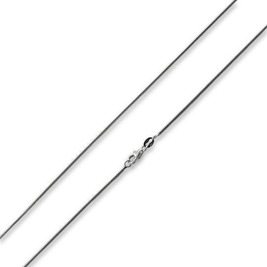 Rhodium Sterling Silver Snake Chain 1.2MM