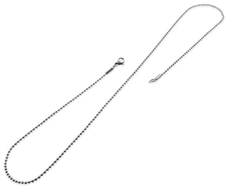 Stainless Steel 20" Bead Chain Necklace 1.6 MM