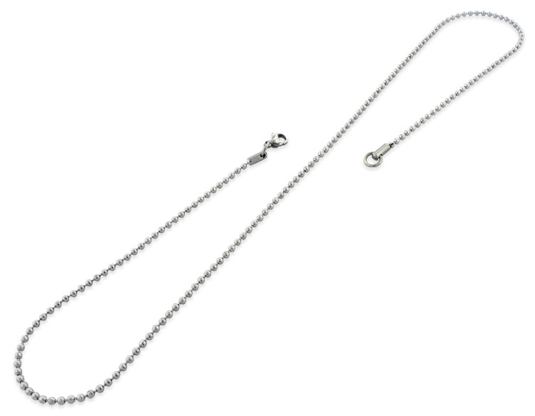 Stainless Steel 18" Bead Chain Necklace 2.0 MM