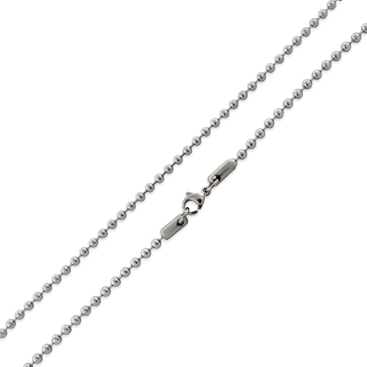 Stainless Steel 20" Bead Chain Necklace 3.0 MM